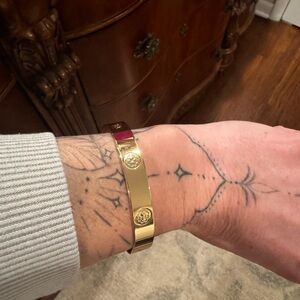 Gold Bracelet with Engraved Design